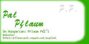 pal pflaum business card